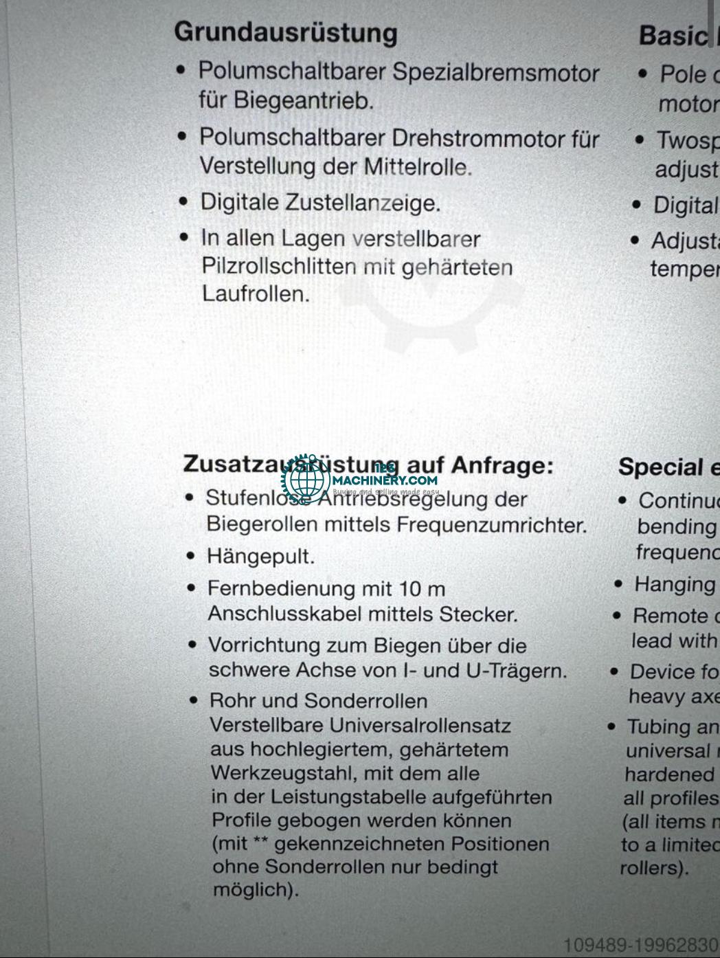 HERKULES BO 230 K2 / Ring - Rofilbiegemaschine incl. Walzens